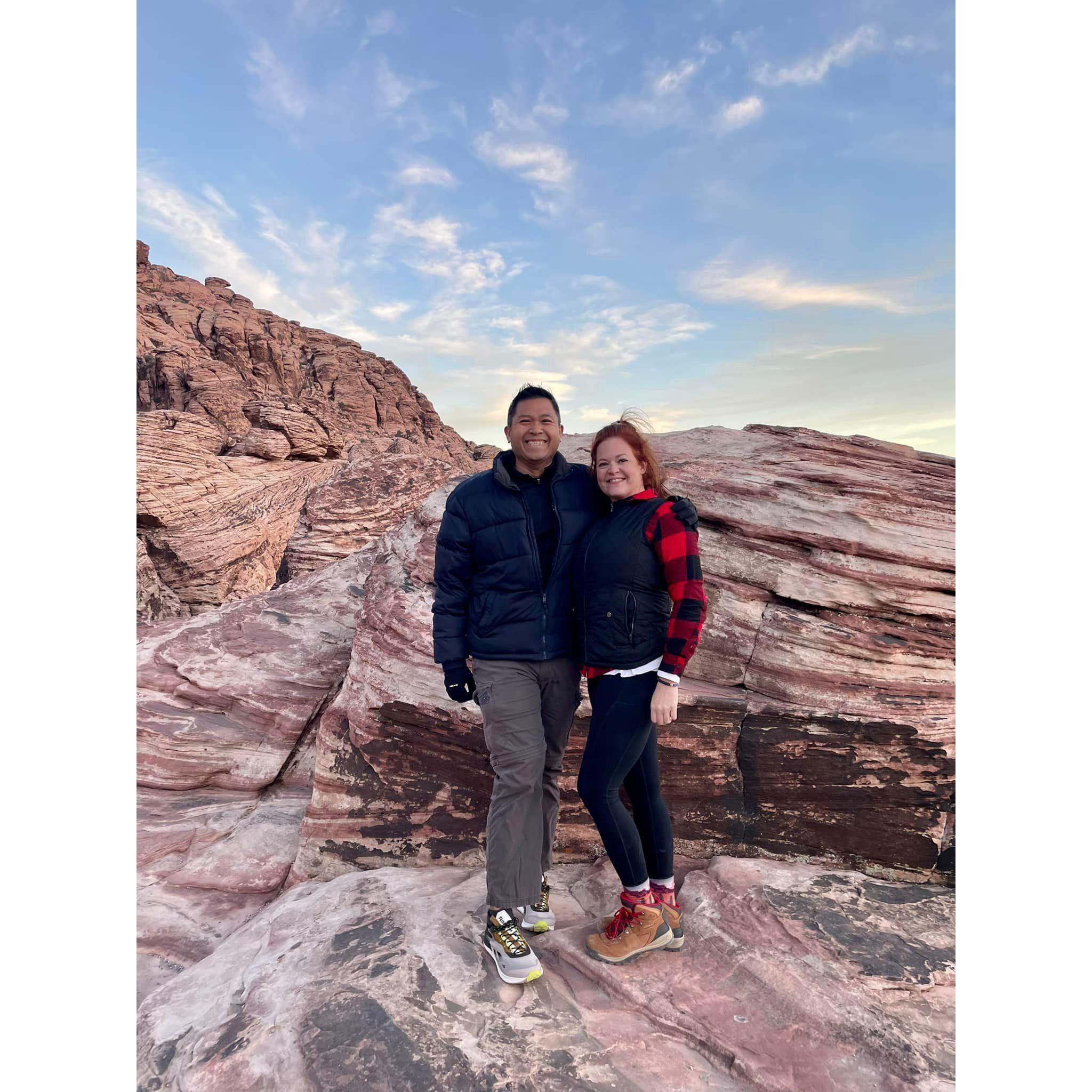 Little hiking adventure in Red Rock Canyon National Park, Nevada, Dec 2021