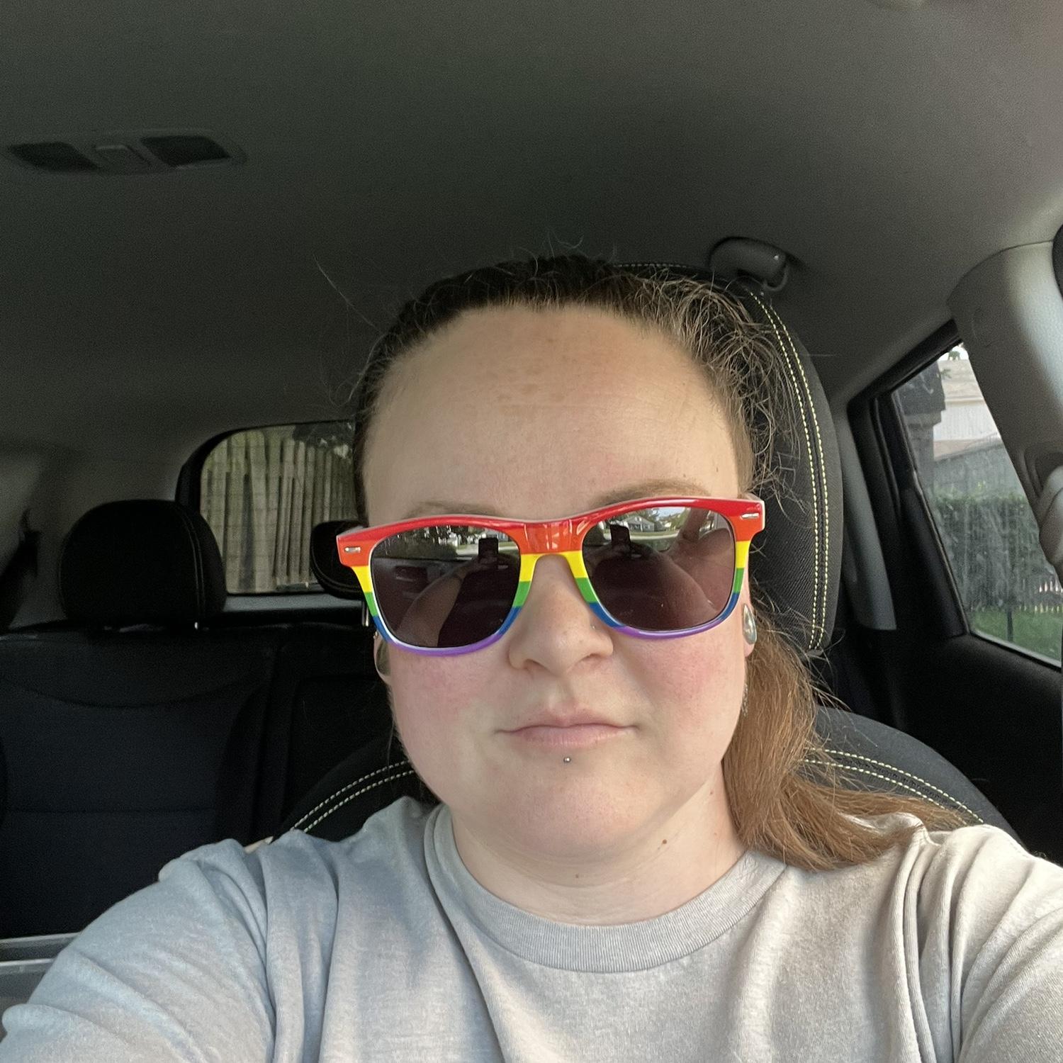 These were the sunglasses I wore to work after our second date, because I had forgotten my sunglasses at his house!