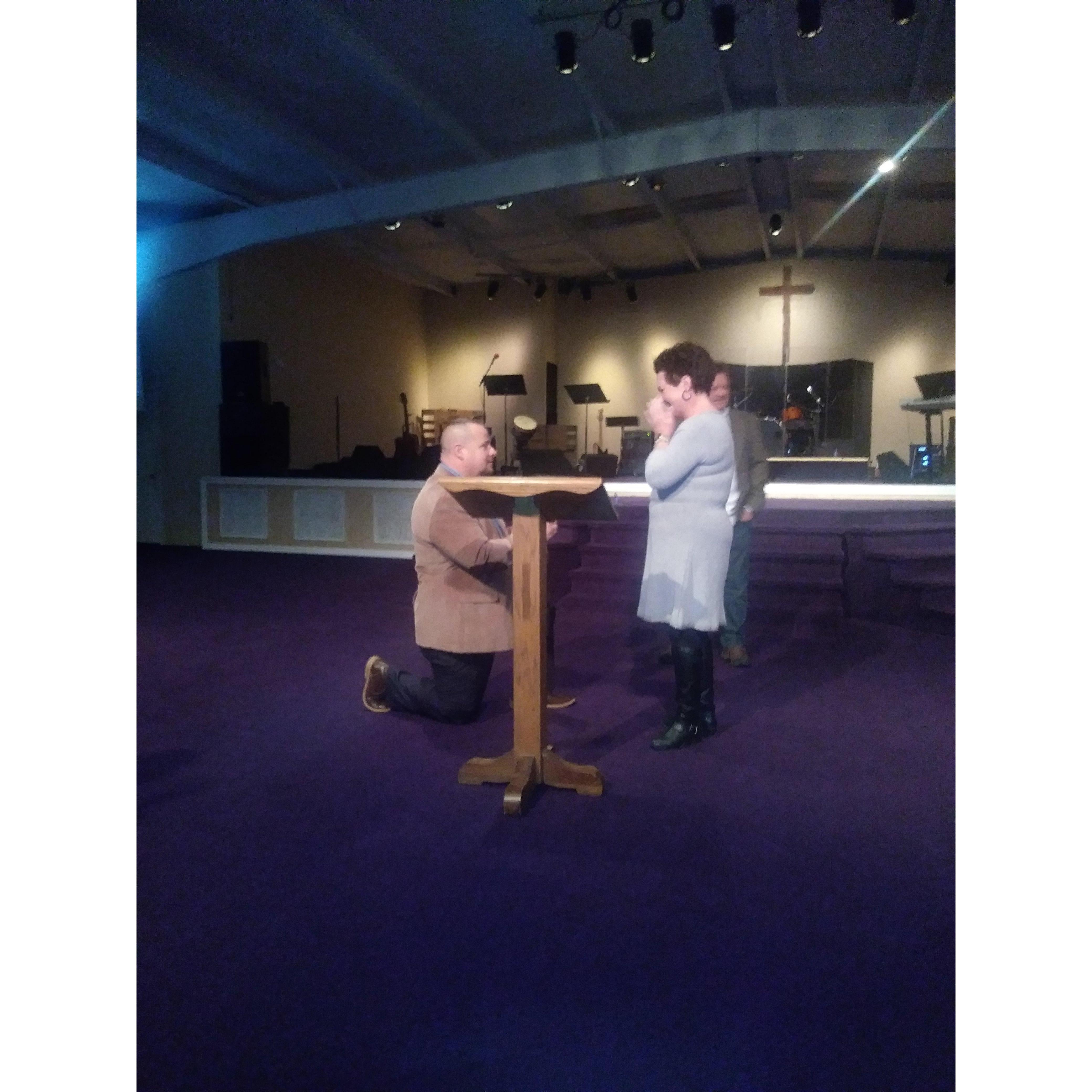 Proposing to my baby.