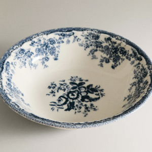 FLORAL EARTHENWARE DINNER BOWL