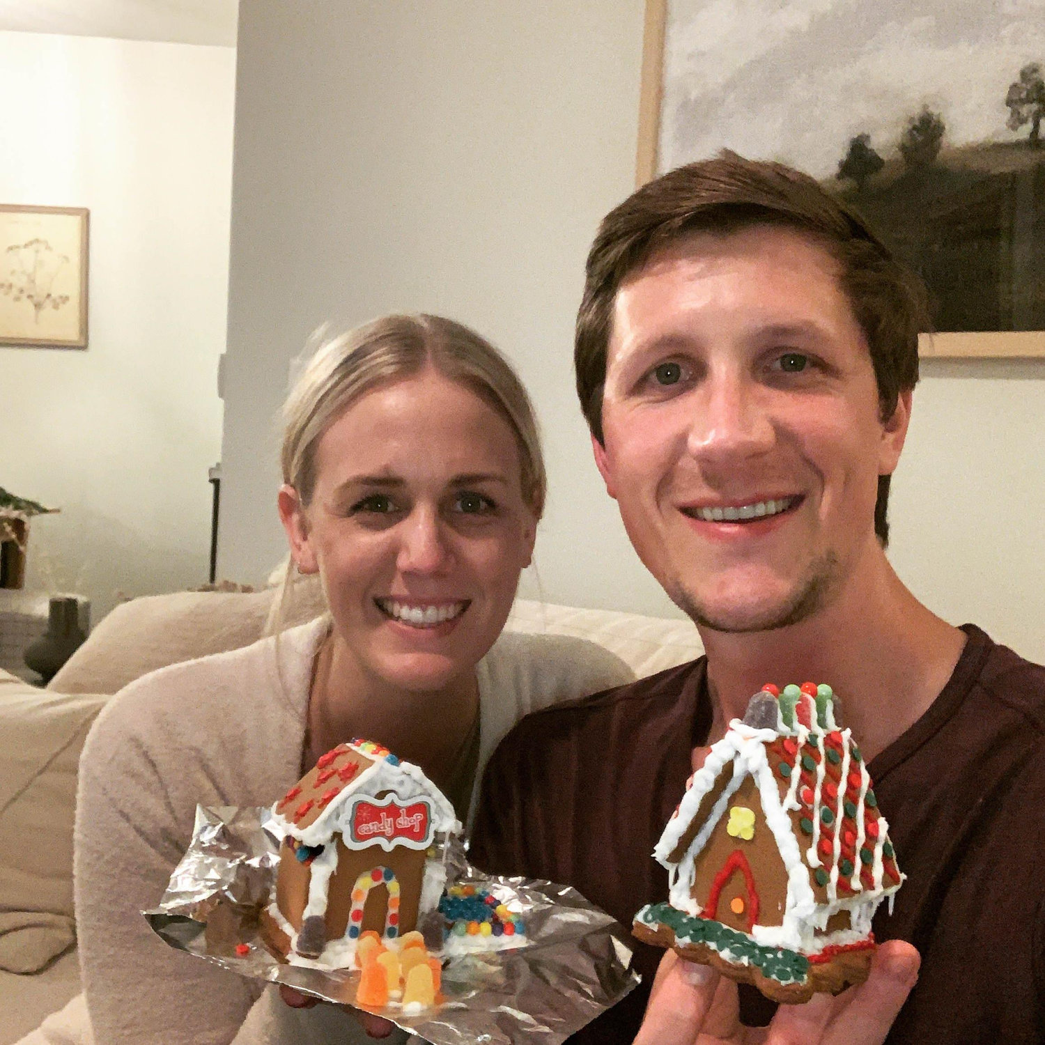 Ryan won the gingerbread house making competition