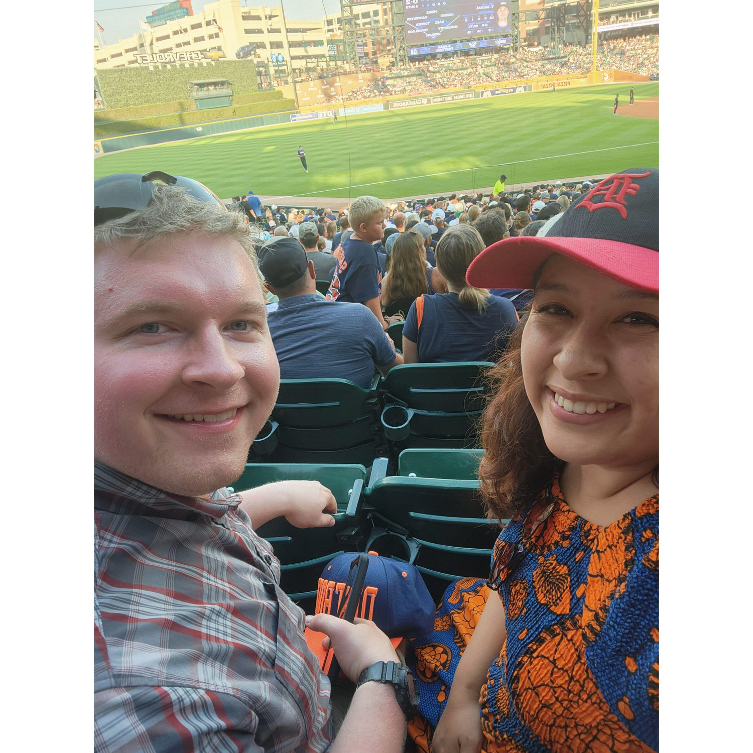 Wesley's first Tigers game & our first game together!