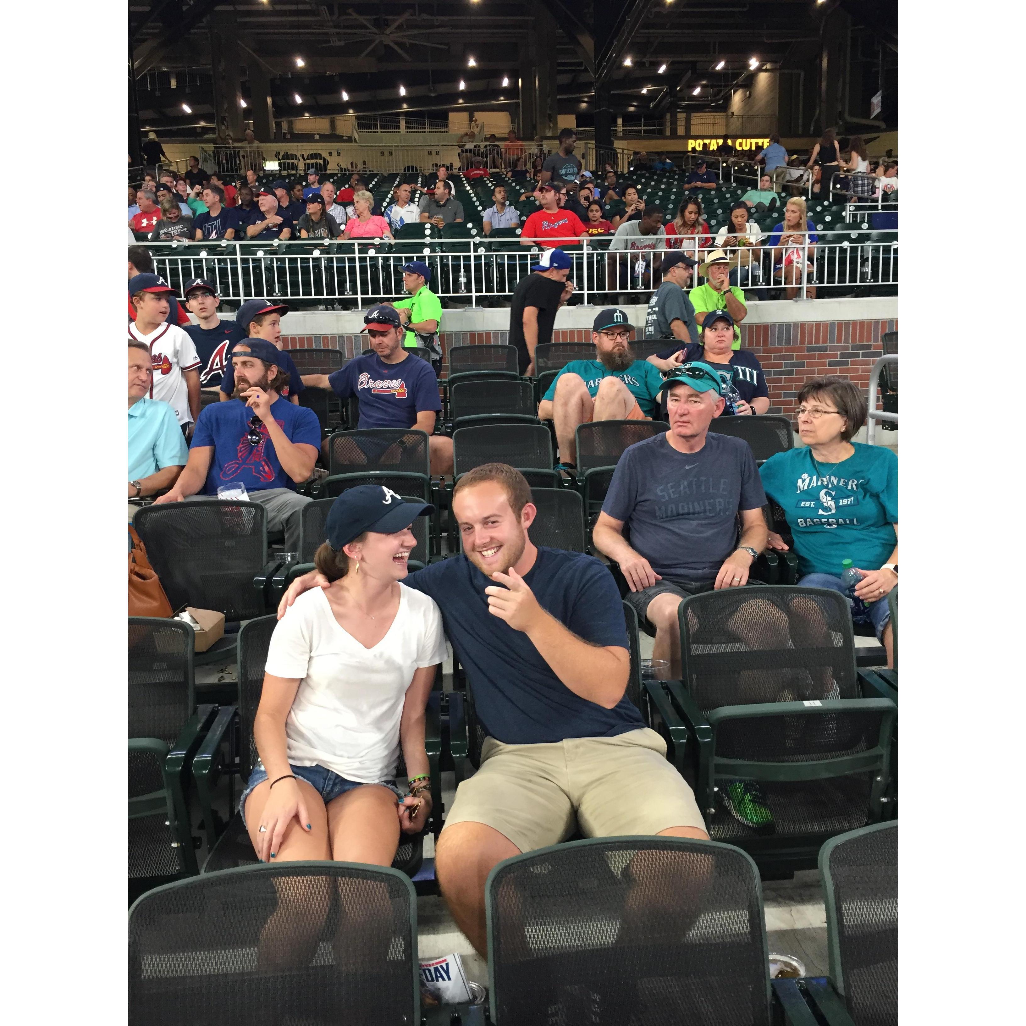 Our first MLB game...