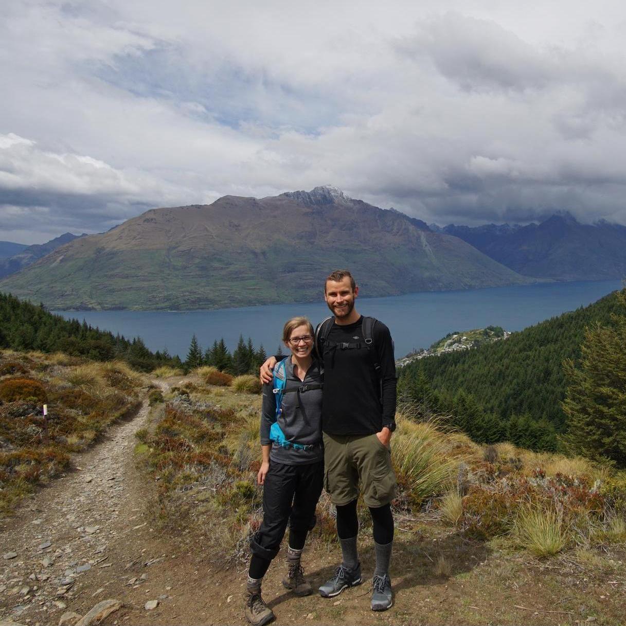 Hiking in New Zealand.