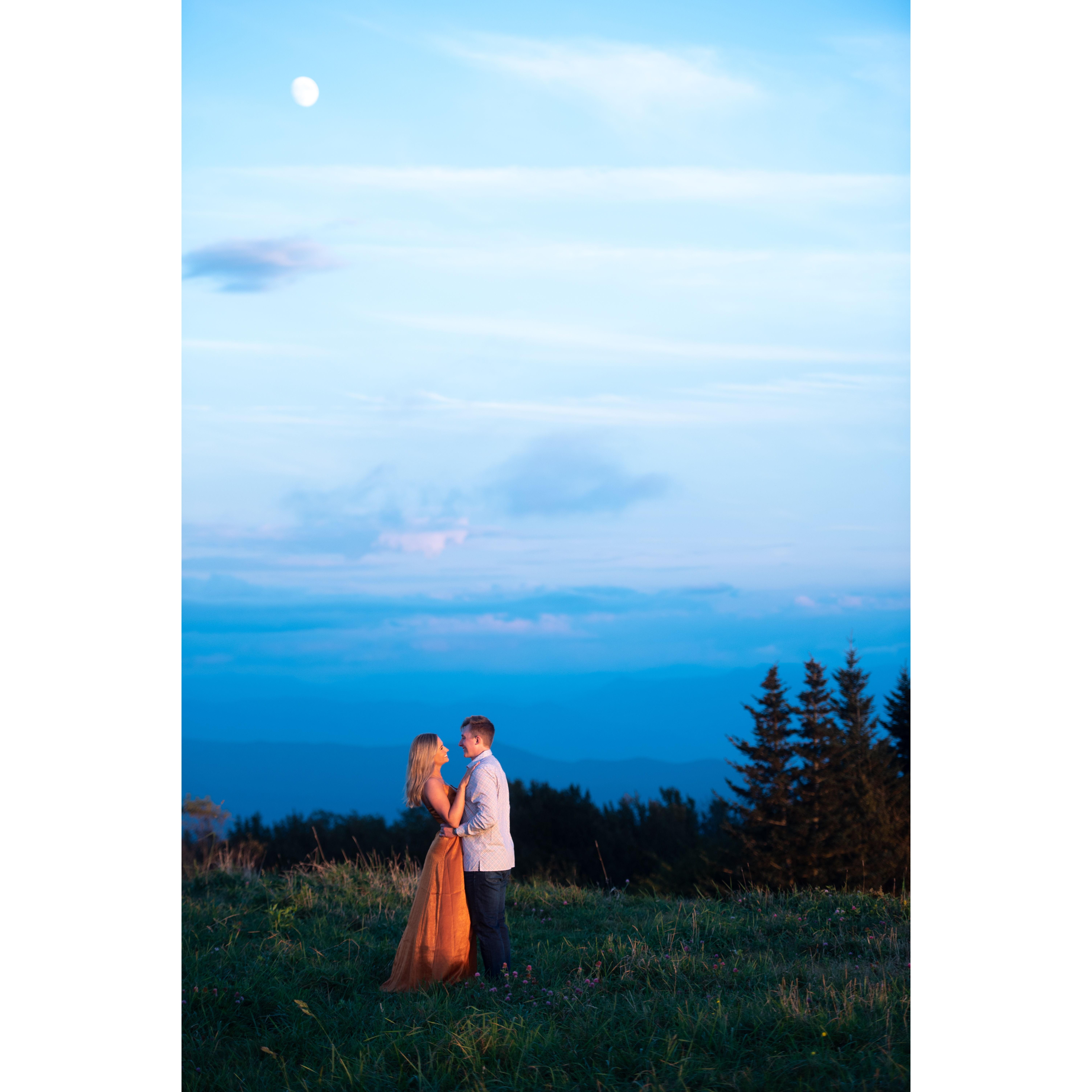 Engagement photoshoot in the Smoky Mountains