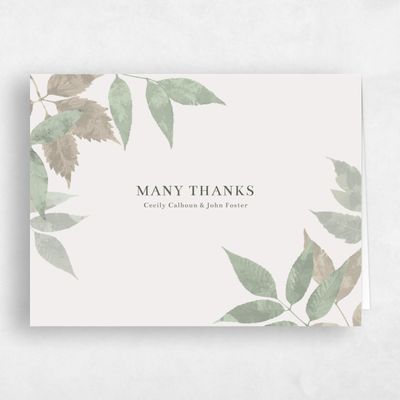 Green Wedding Thank You - Leia Border