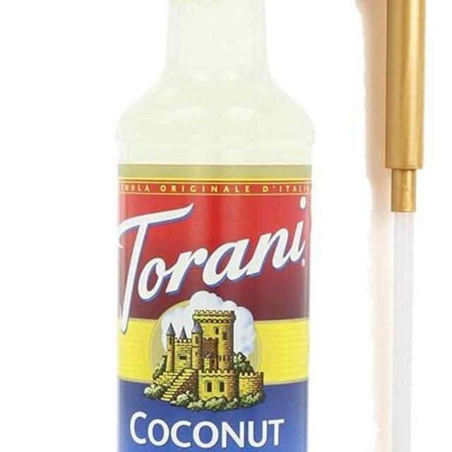 Coconut Syrup for Coffee 25.4 Ounces Coffee Syrups and Flavors with Fresh Finest Syrup Dispenser