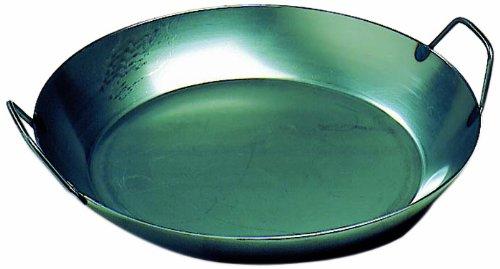 Matfer Bourgeat 062053 Black Steel Paella Pan, 17-3/4 In. Diameter