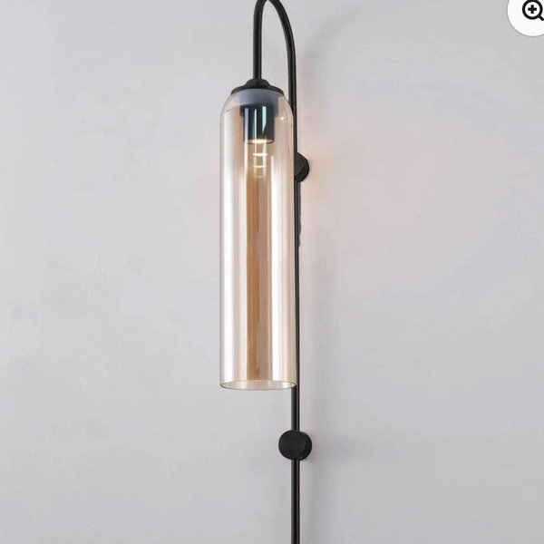 Valentina Modern Glass Plug-In Wall Lamp