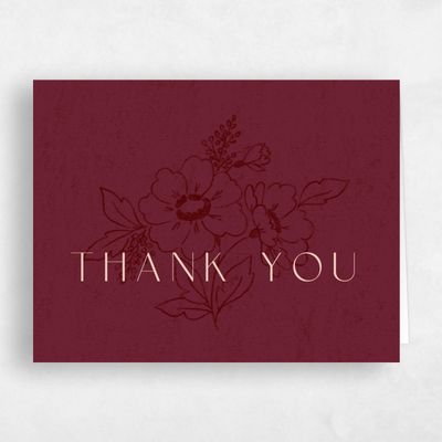 Red Rustic Wedding Thank You - Oriabel Landscape