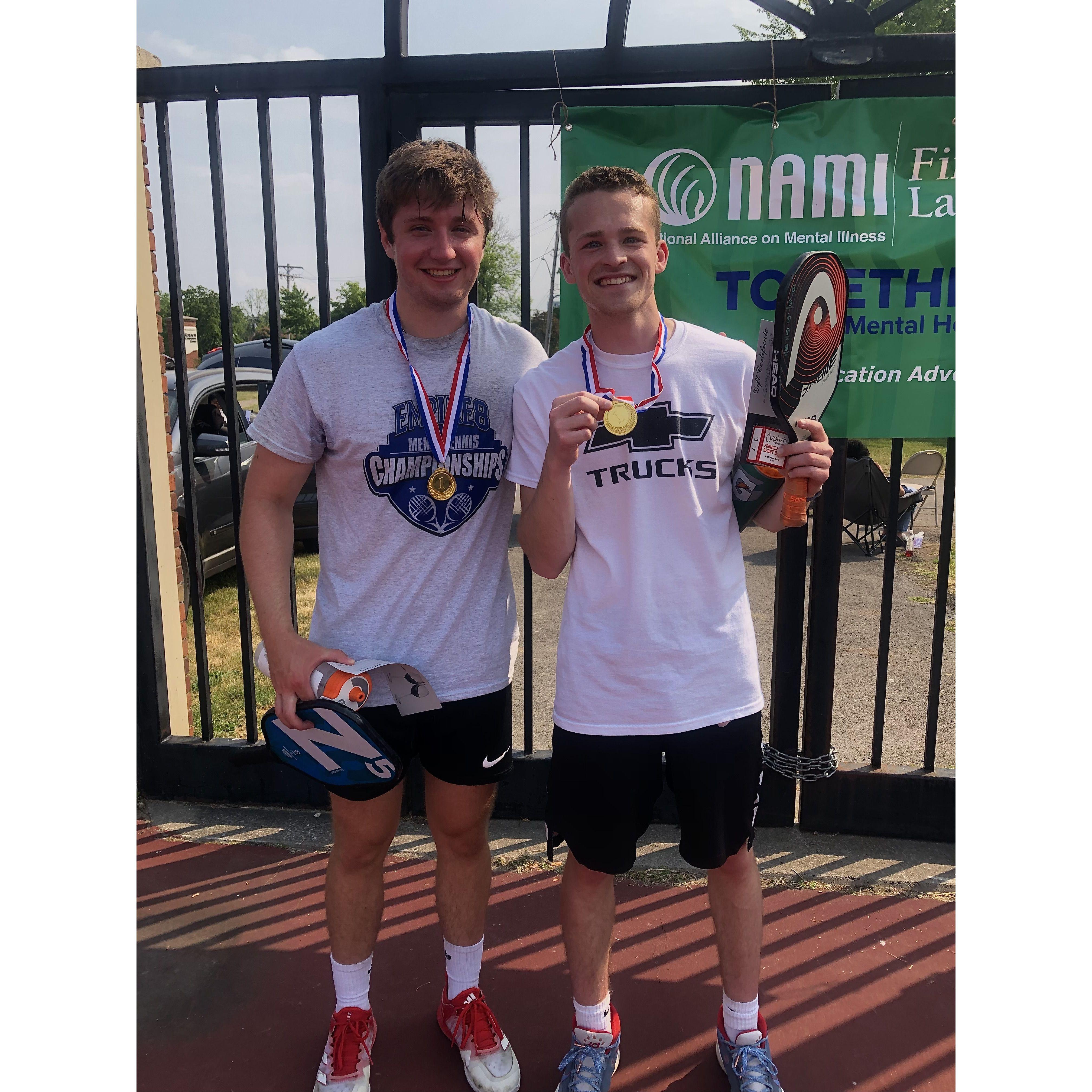 Jacob and his long-life best friend, Ryan, won 1st place at a pickleball tournament!