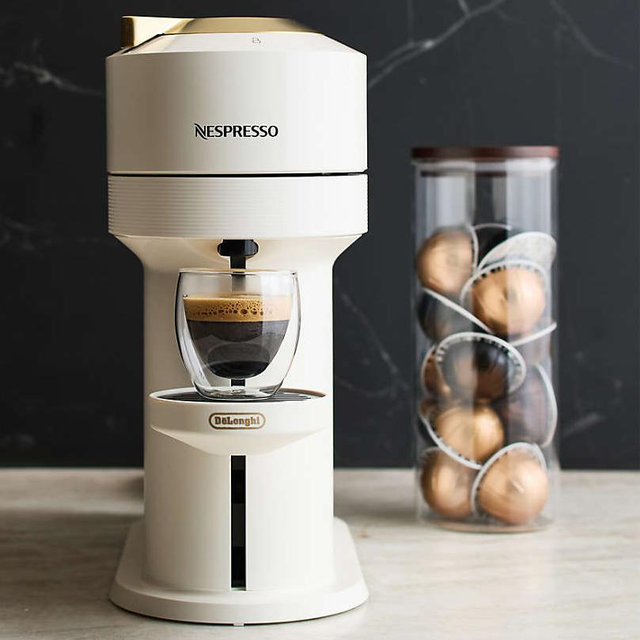 Nespresso ® by De'Longhi ® Creamy White with Gold Accent Vertuo Next Premium Coffee and Espresso Machine