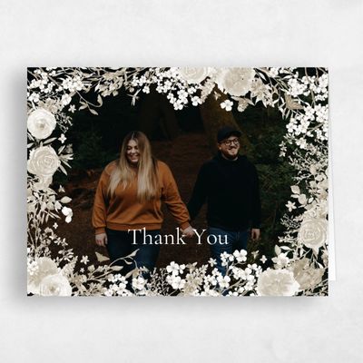 White Spring Wedding Thank You - Rosalind Photo
