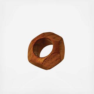 Alexis Teak Napkin Ring, Set of 4
