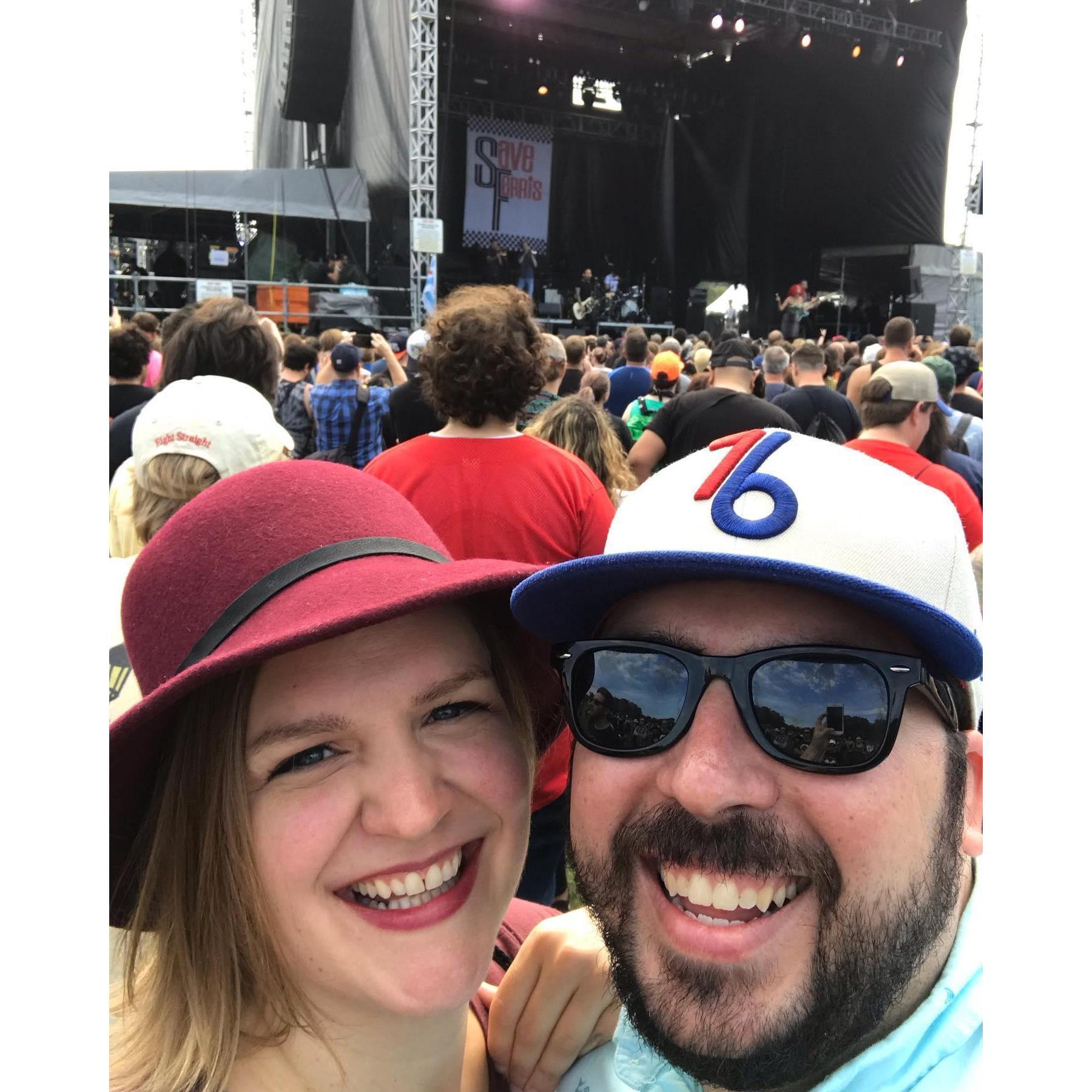 Enjoying an act at Riot Fest in a perfect pre-Pandemic 2019.