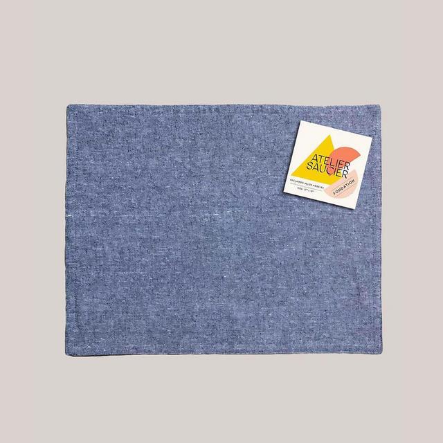 Atelier Saucier Chambray Placemat, Cotton, Blue