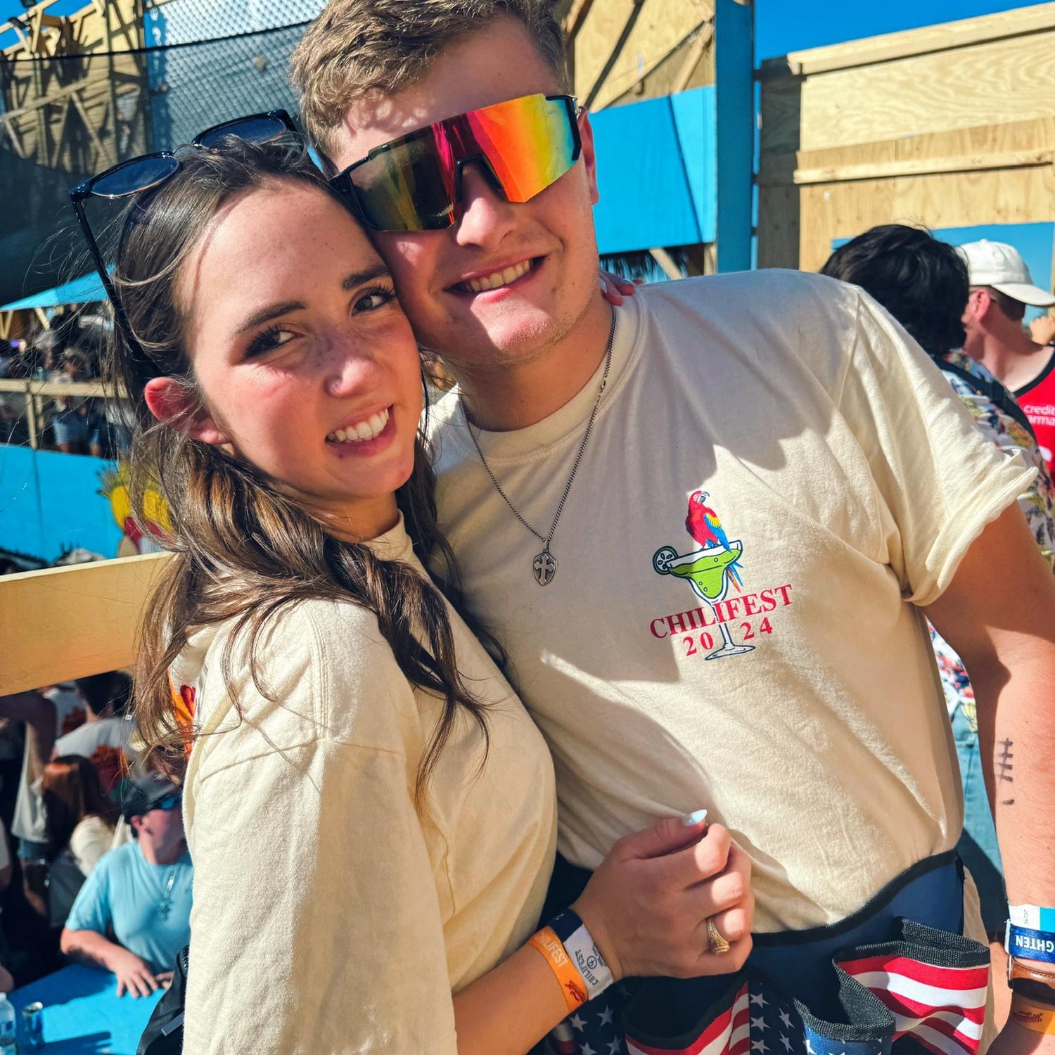 Senior year Chilifest! Not shown: Mac in the pit as the Kappa Sigma Cook Chair