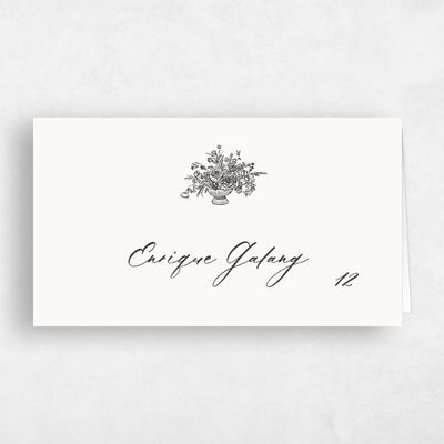 Beige Wedding Place Card - Josette