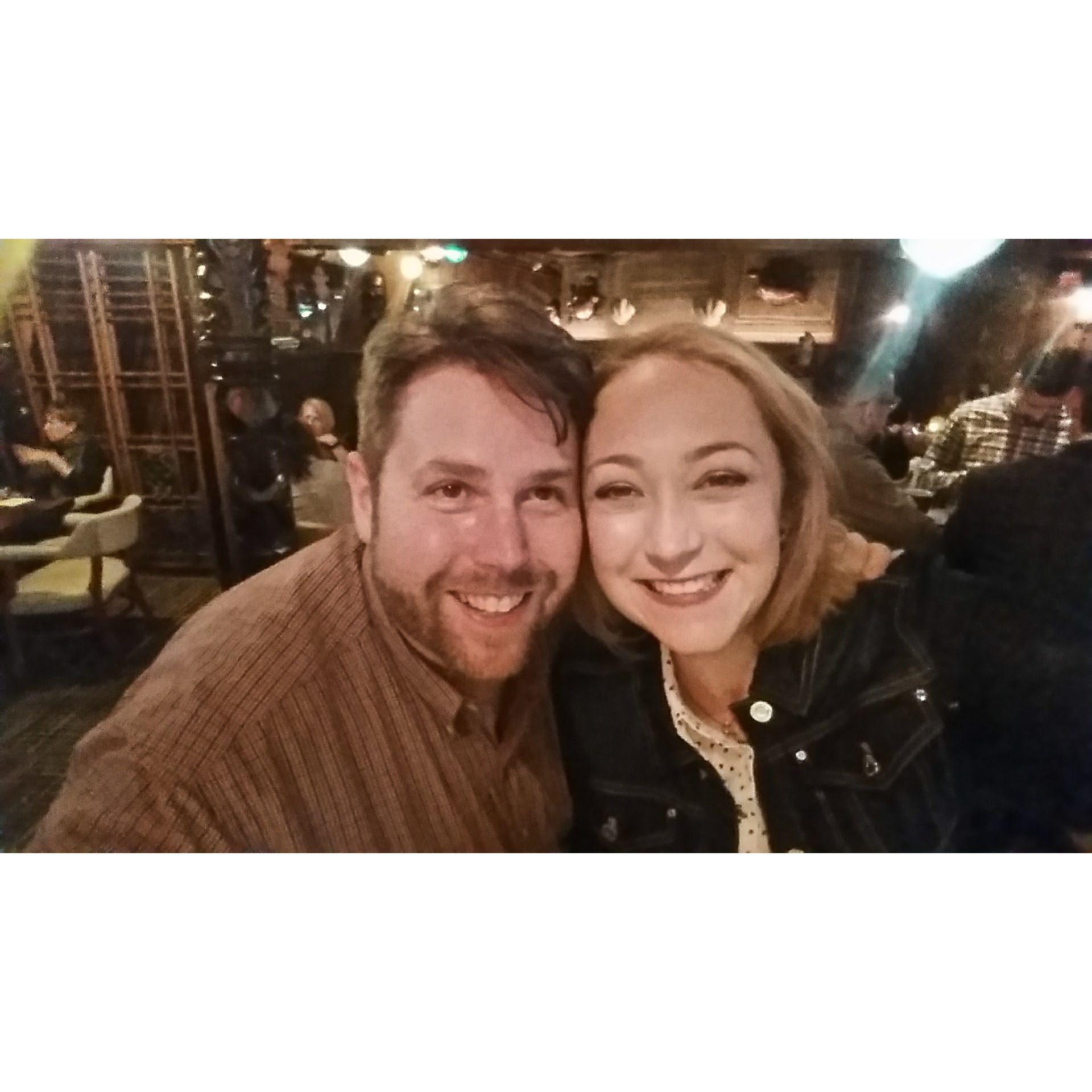 Oct 2016 - A picture from our first date! We were at Trader Vic's Tiki Bar in Atlanta.