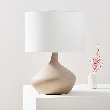 Asymmetry Ceramic Table Lamps (19") - Speckled Stone