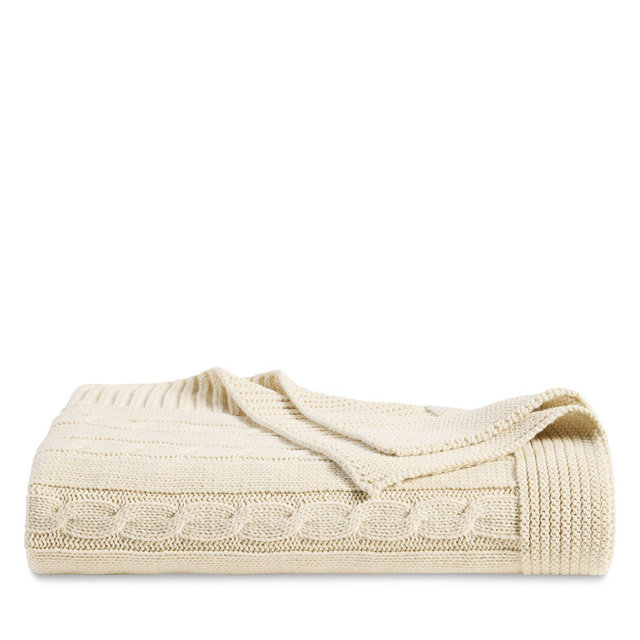 Brooklinen Cable Knit Throw Blanket, 50" x 70"