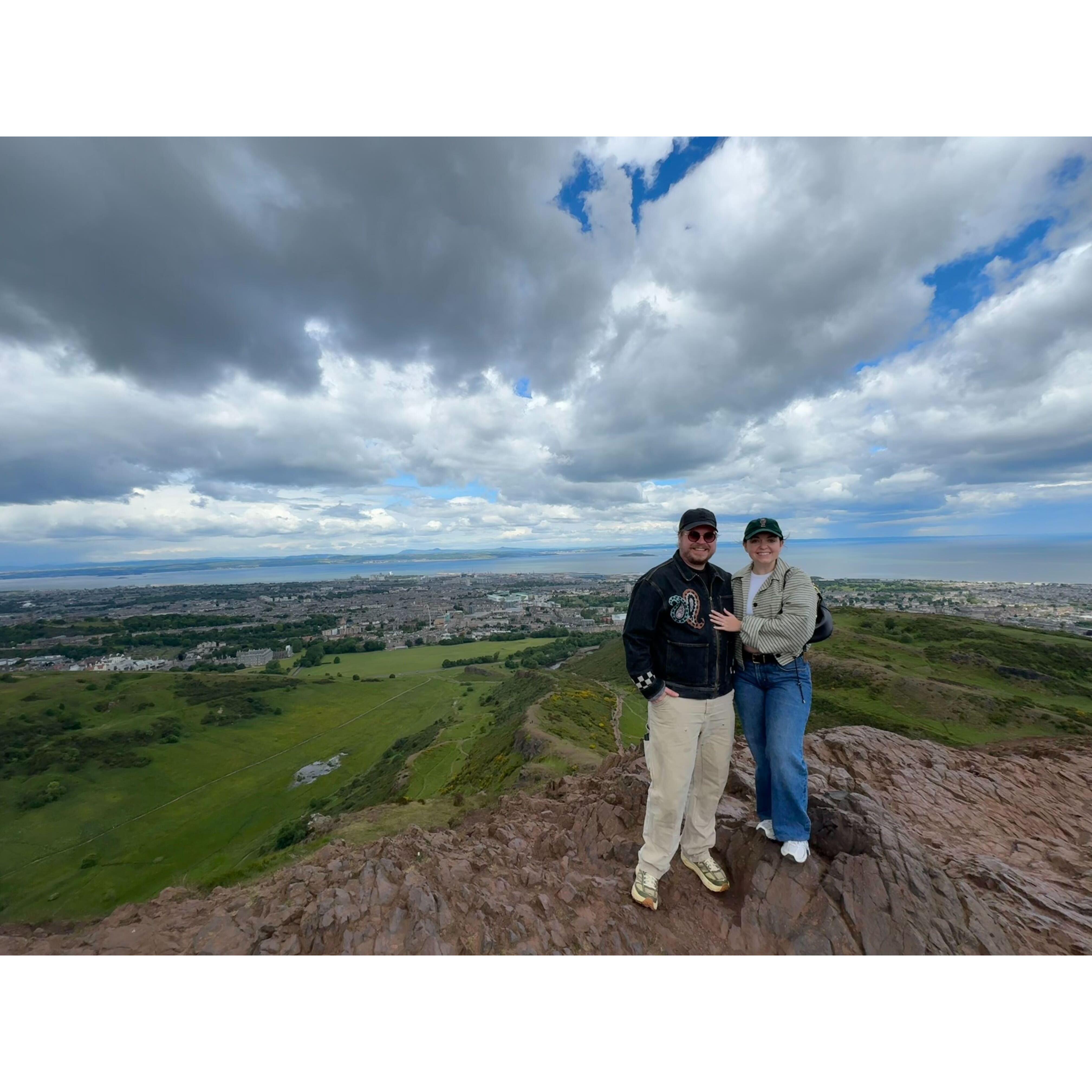 At the top of Arthur's Seat in Edinburgh! Nature bunnies