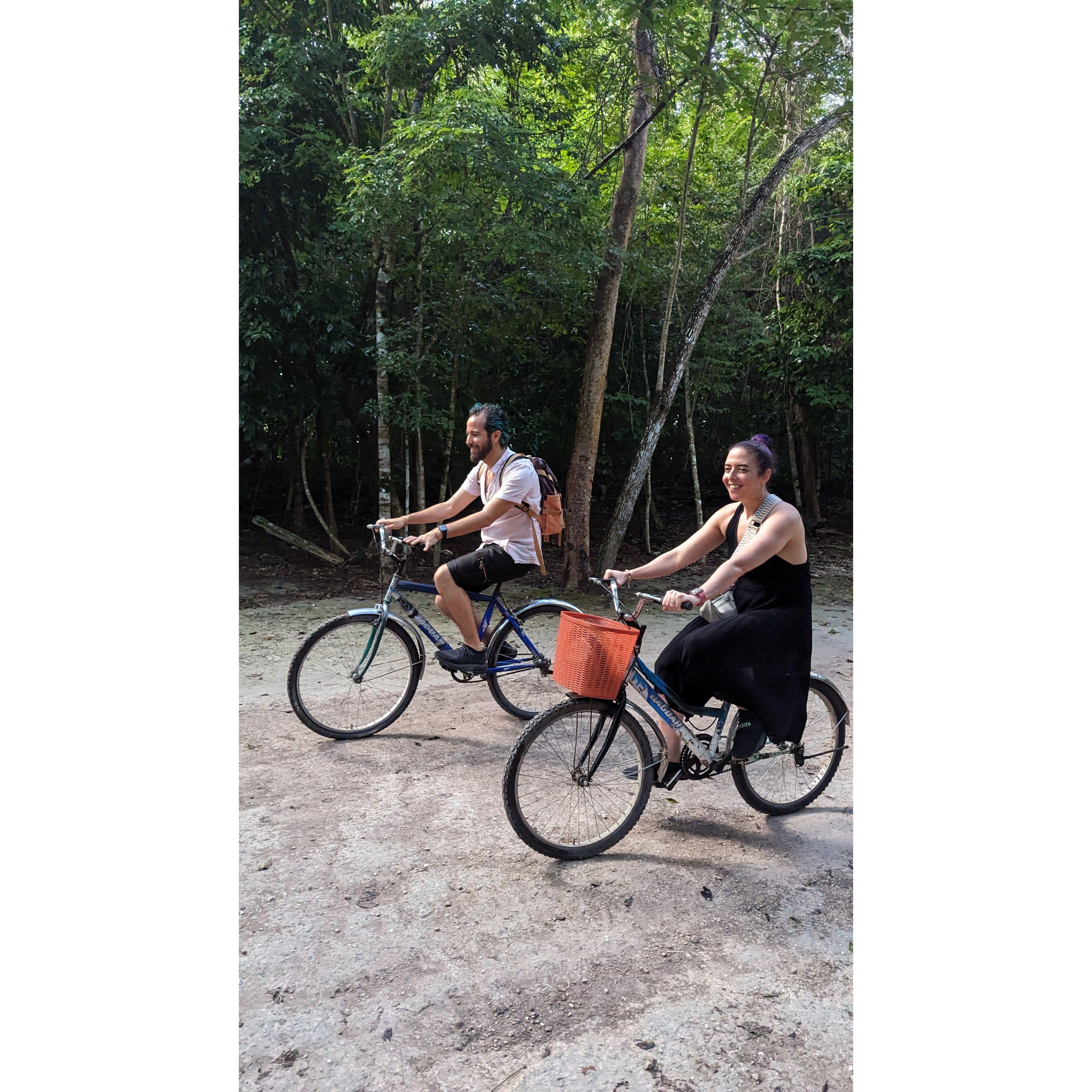 Bike tour through the Mayan ruins of Tulum, Dec 2023
