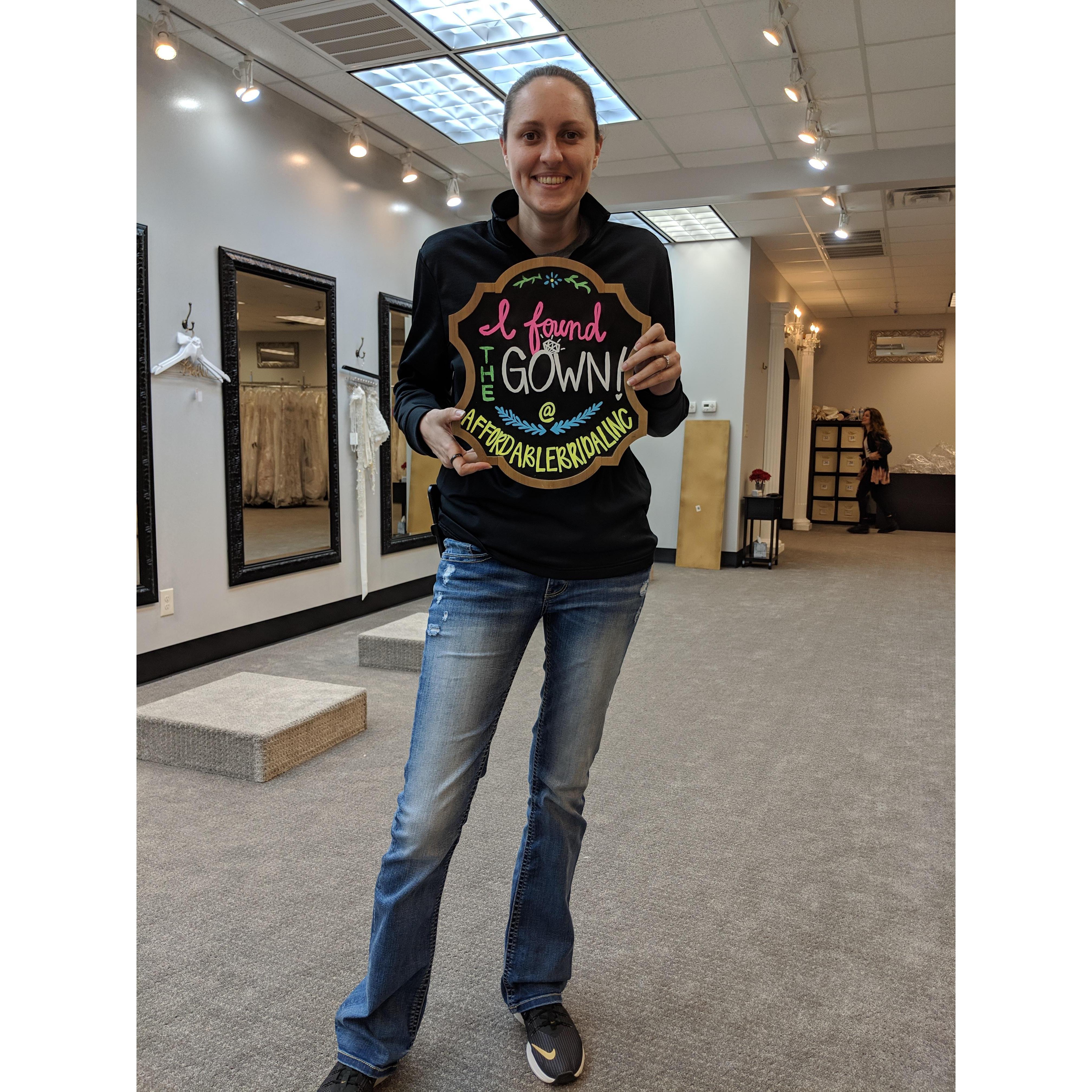 She said Yes to the Dress!