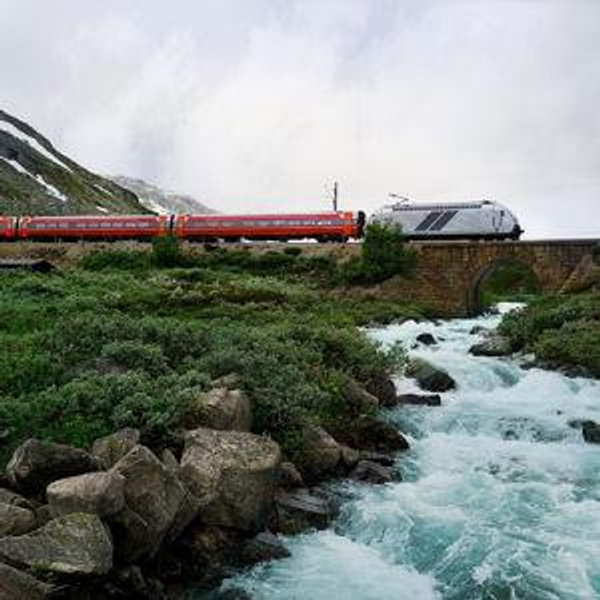 Train trip from Voss to Bergen, Norway
