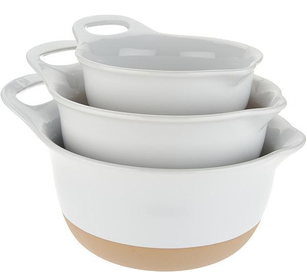 Dip Glazed Stoneware Mixing Bowls