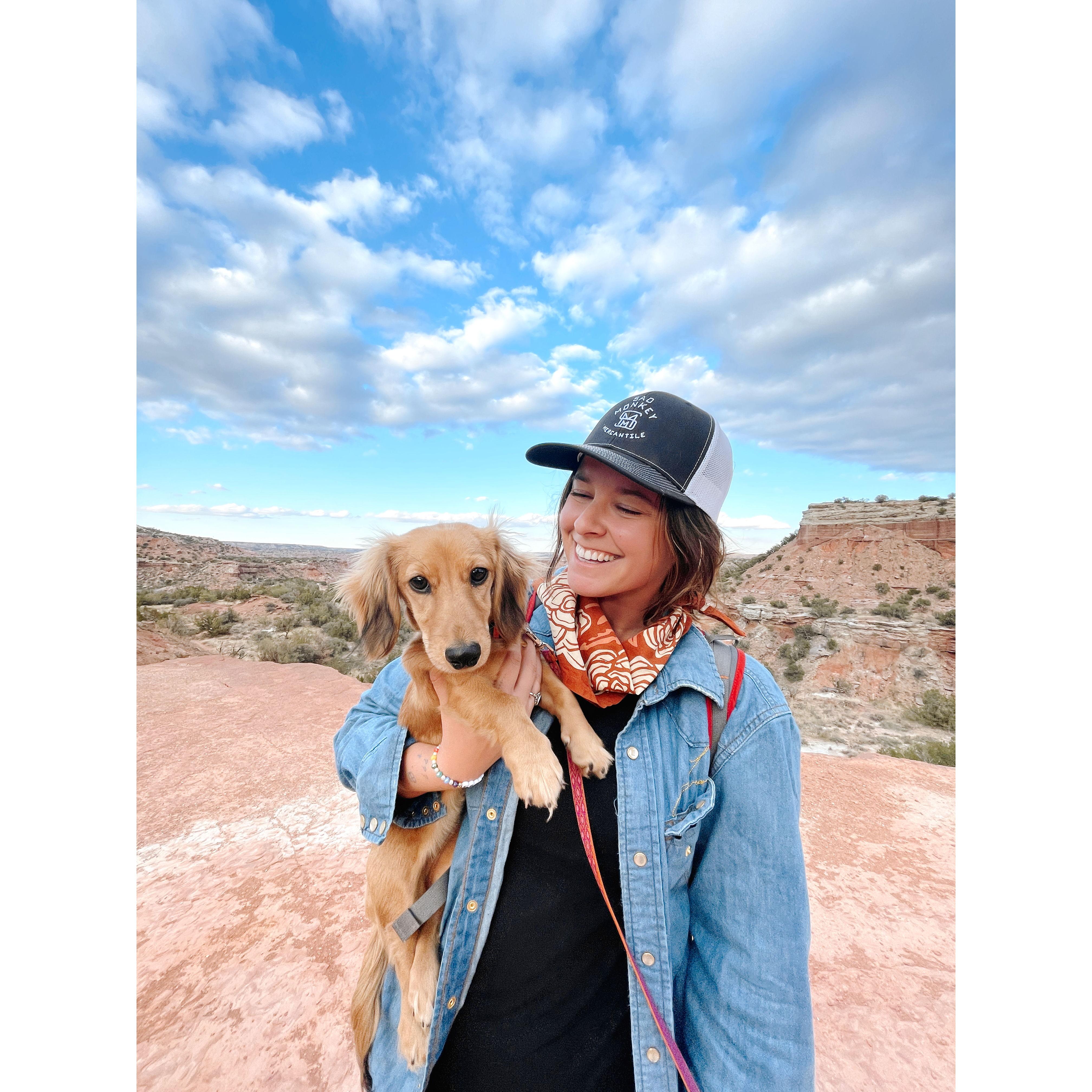 Koda + Mom at the Palo Duro Canyon
