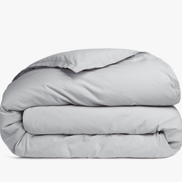 Percale Duvet Cover- King, light grey