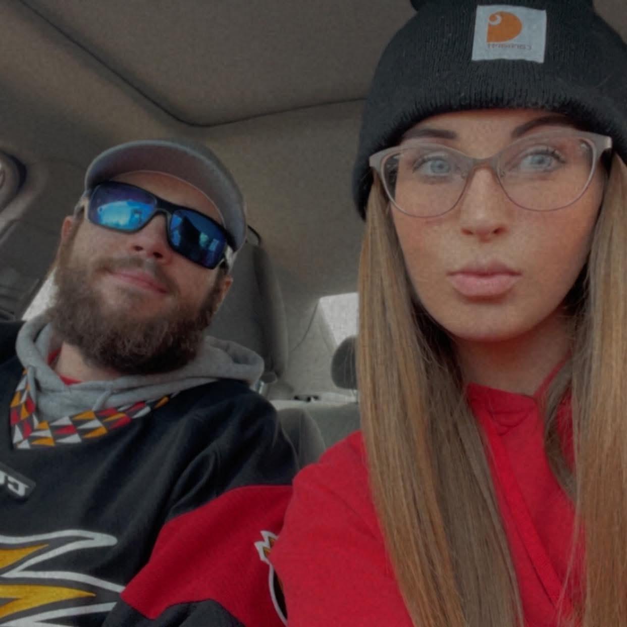 heading to go watch a hockey game for Tyler and Gabrielle’s first time!