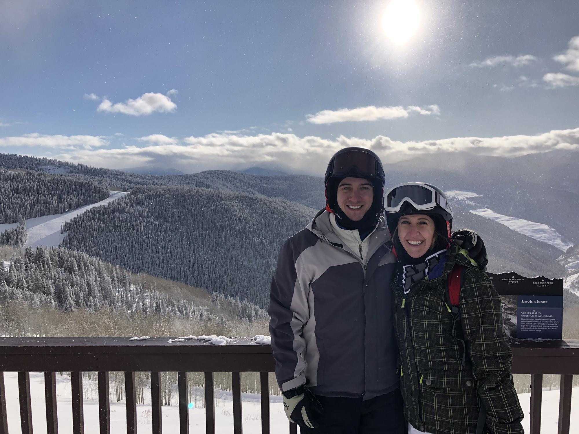 Mitch's first time skiing in Vail