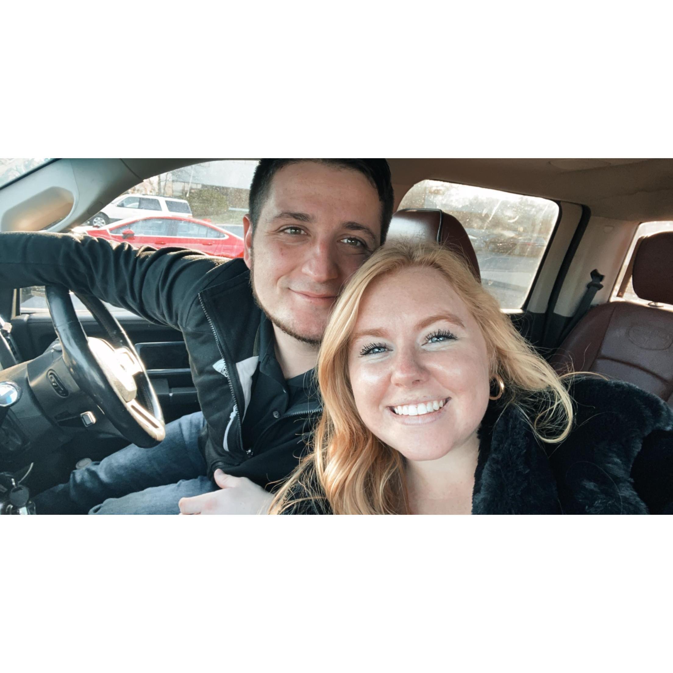 This is the day we went and picked out my ring