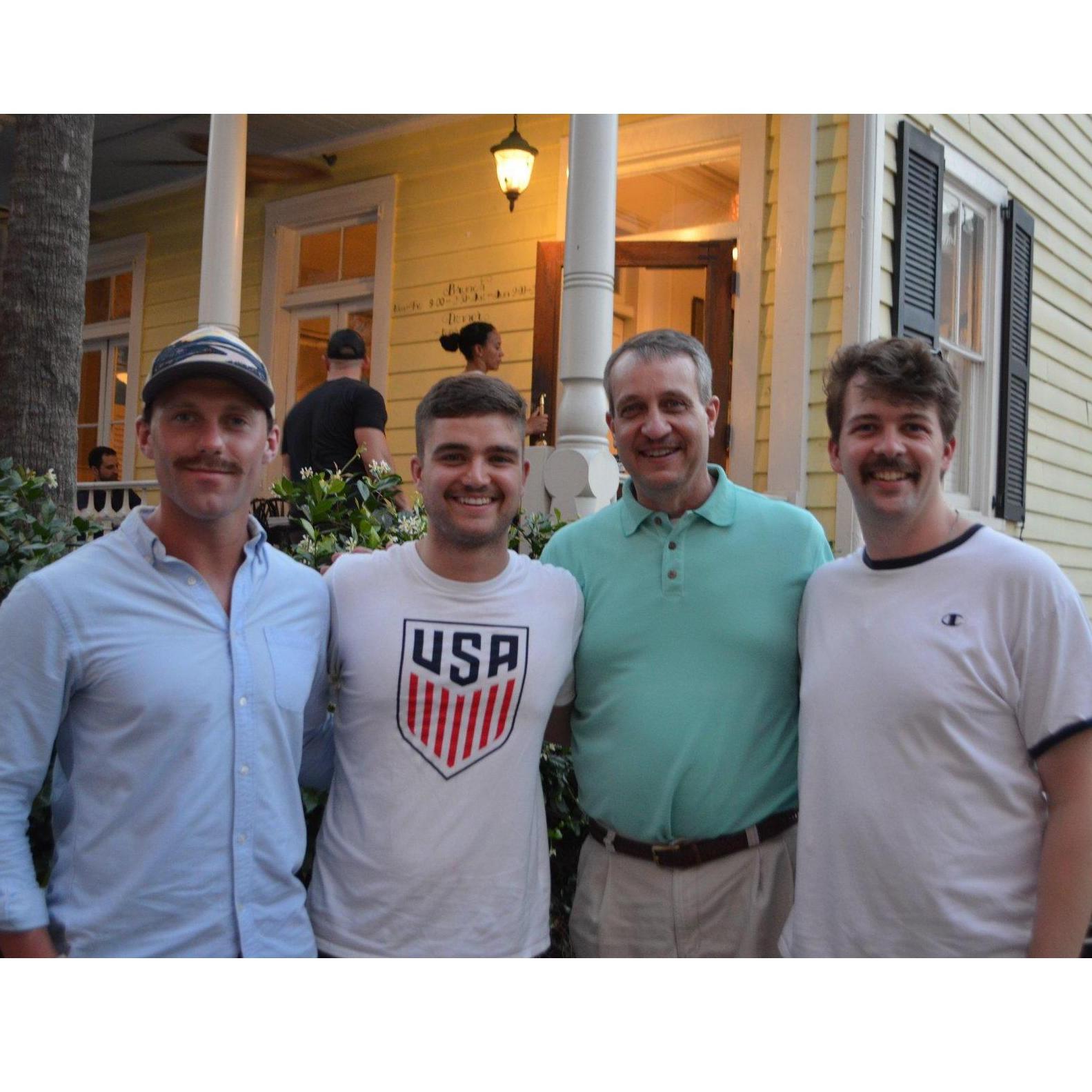 Each year the Bowers family takes a beach trip to South Carolina. All the guys have a mustache growing competition, and this was the year Andrew won hehe - 2019