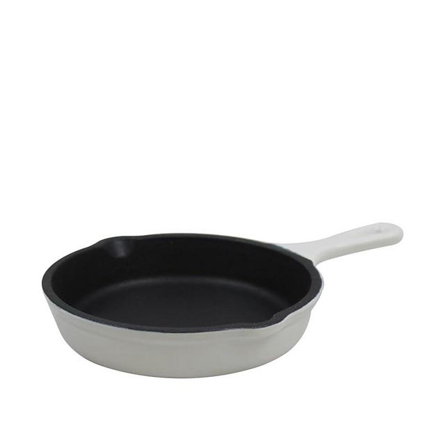 Cast Iron Enameled Cookware (Skillet 8", Artic White)