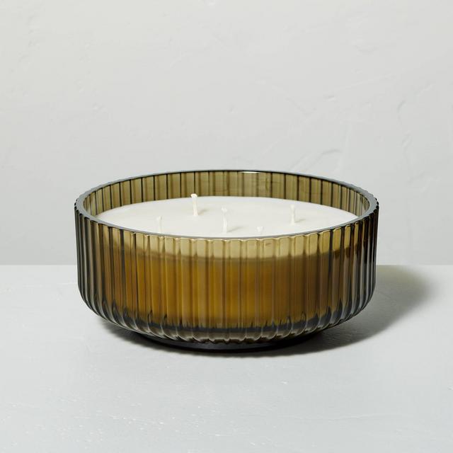 Ribbed Glass Autumn Cider 5-Wick Jar Candle Green 32oz - Hearth & Hand™ with Magnolia