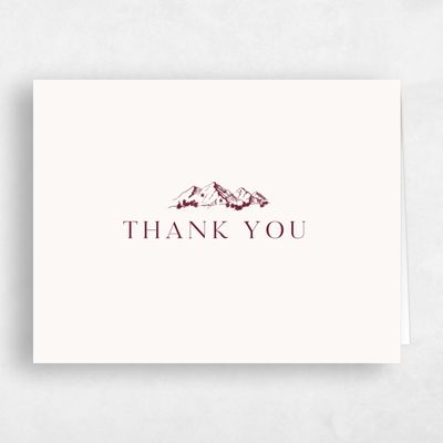 Wine, Red Wedding Thank You - Crispin Landscape