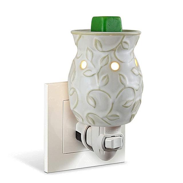 STAR MOON Plug in Candle Warmer, Scentsy Wax Warmer for Home Décor, Wall Wax Warmer, Bas-Relief Craft, No Flame, with One More Bulb, Ivy