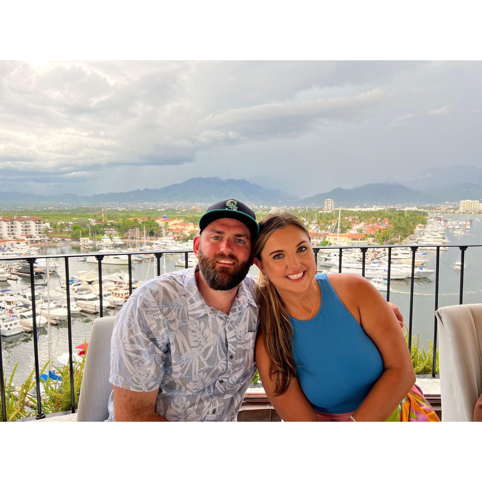 At the lighthouse in Marina Vallarta!