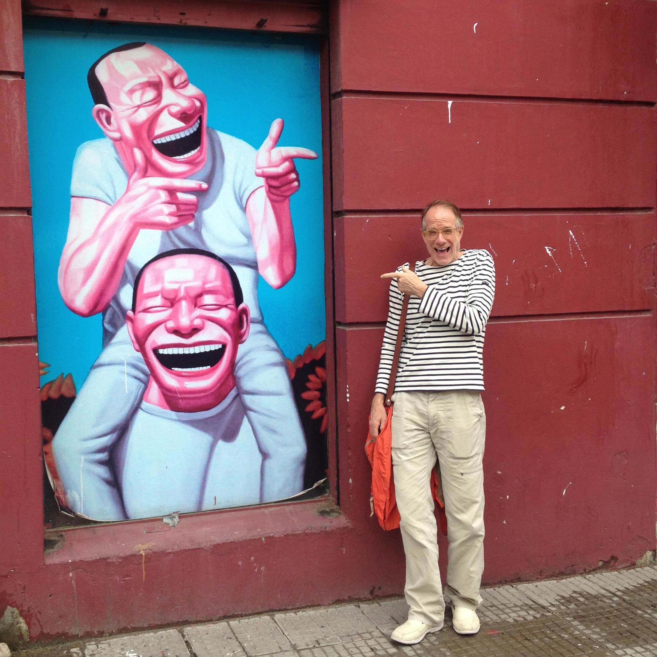 Life imitating Buenos Aires street art...