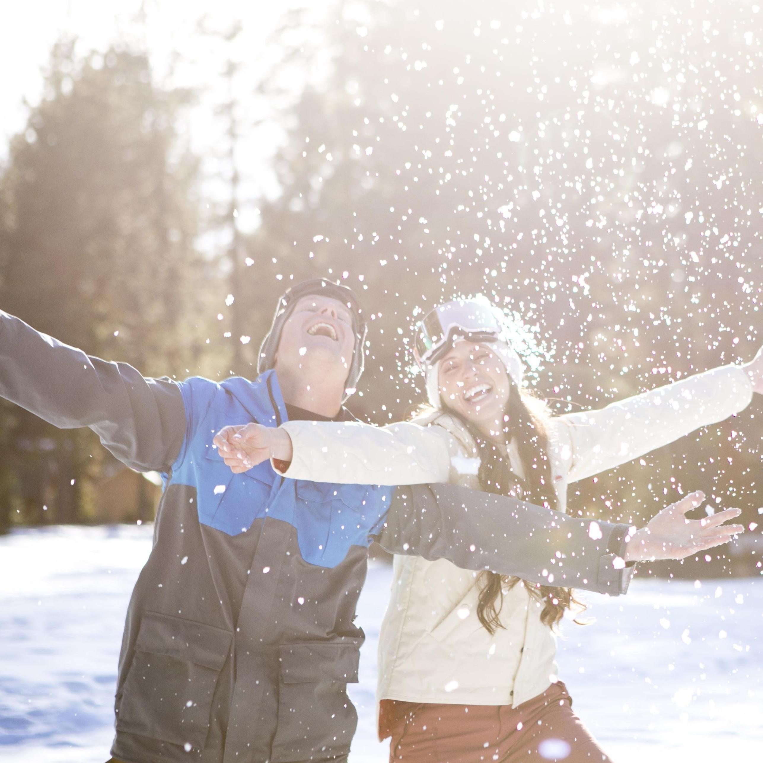 Some of our favorites from our engagement photo session at Skylandia Beach in North Lake Tahoe in March 2021!