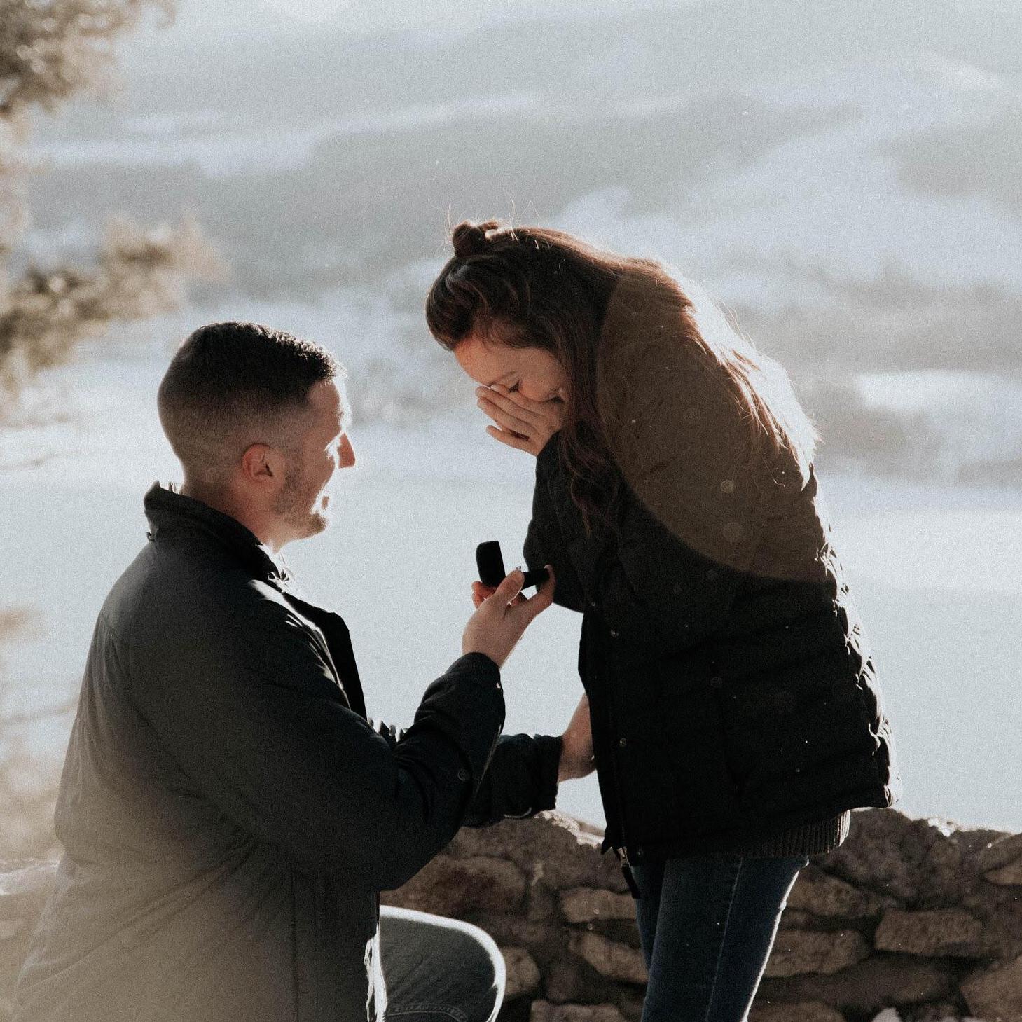 Engagement at Sapphire Point Overlook in Colorado