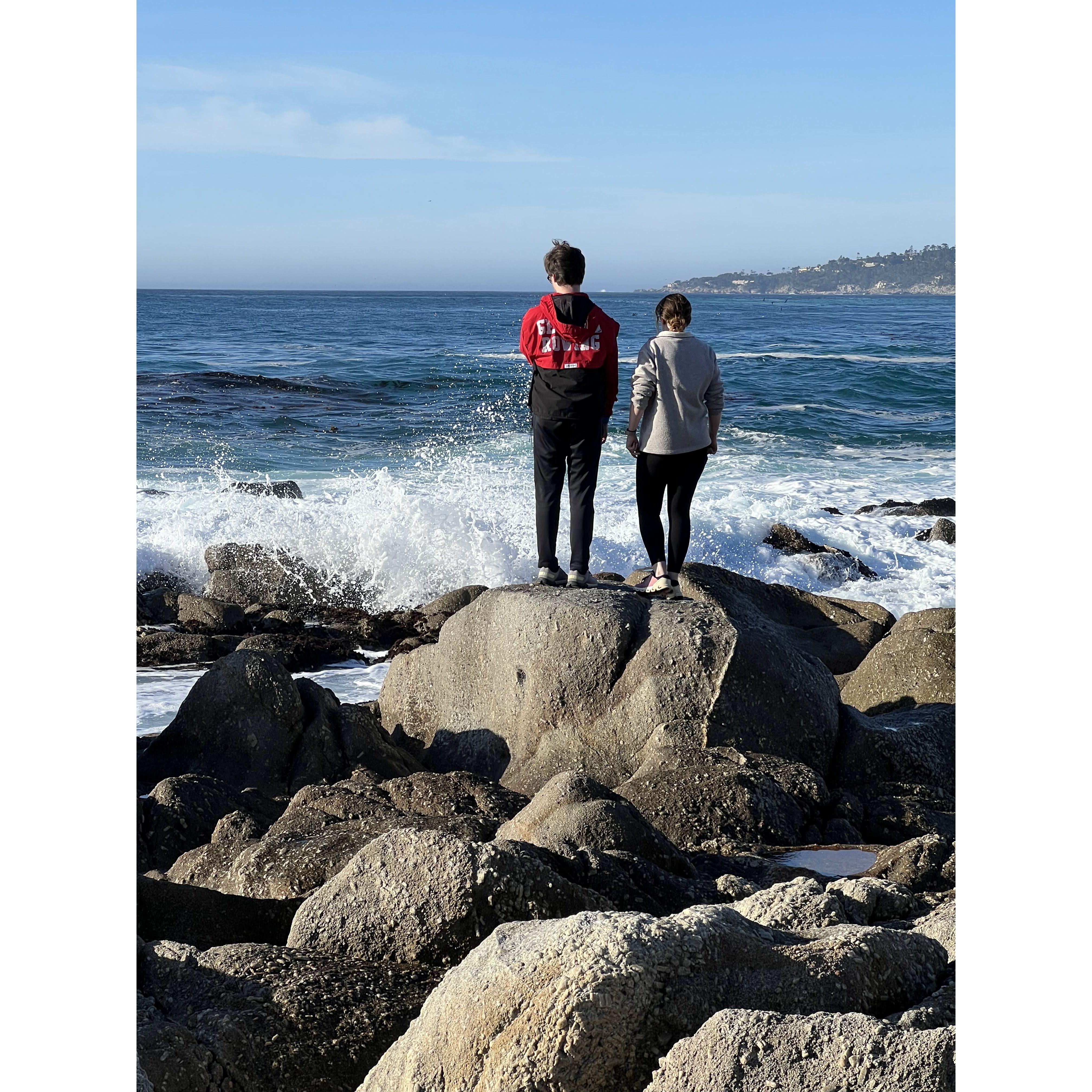 On the beach in Carmel