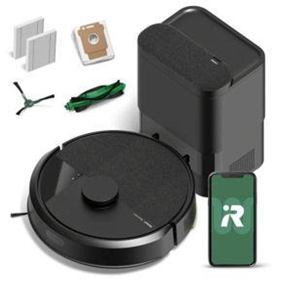 iRobot - Roomba 105 Vacuum + AutoEmpty Dock - Self-Empties 75 Days, Easy-to-Use, Intense Power-Lifting Suction, LiDAR Navigation - Black
