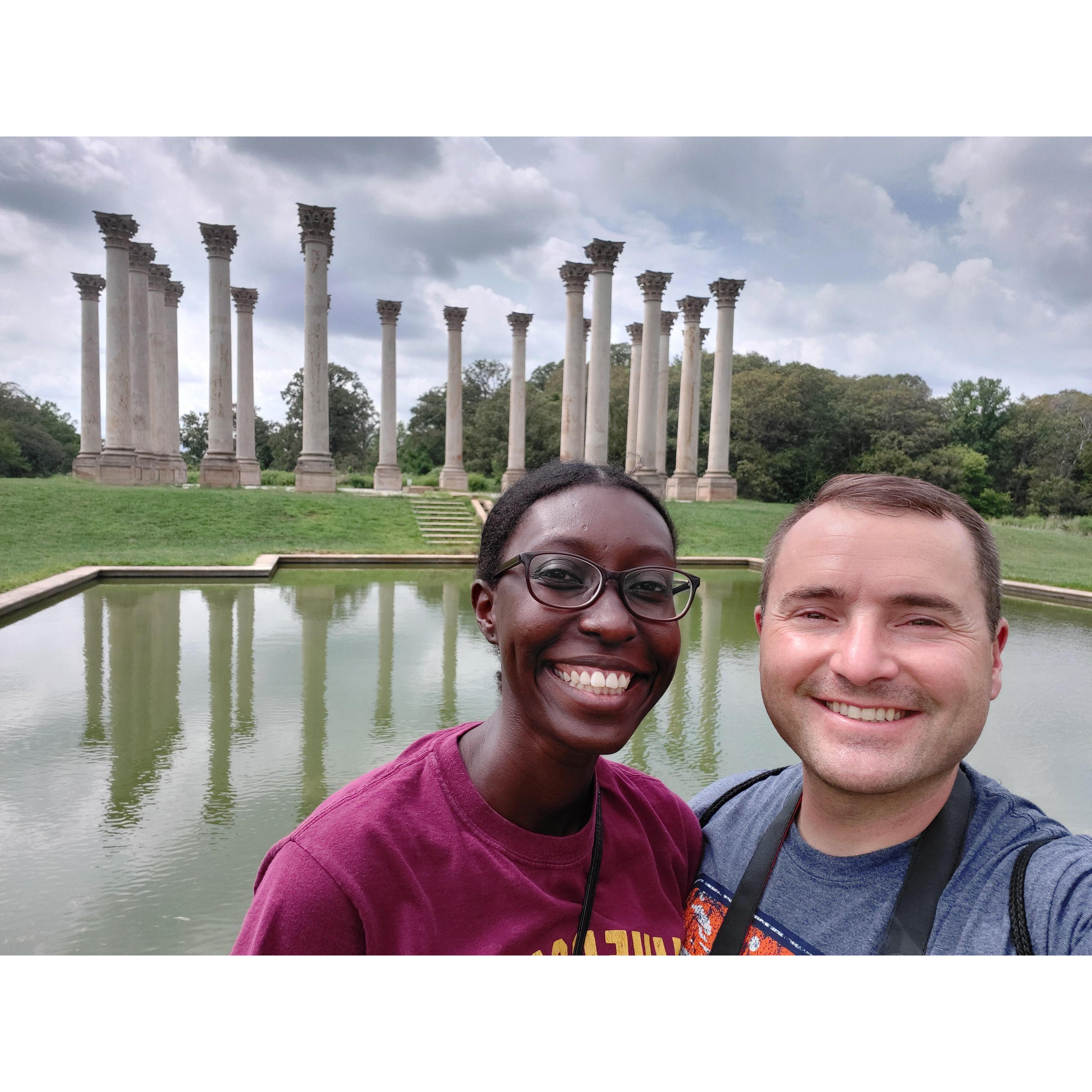 Exploring the national arboretum. These were the original Corinthian pillars of the US National Capitol