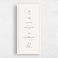 Beige Wedding Menu - Naida