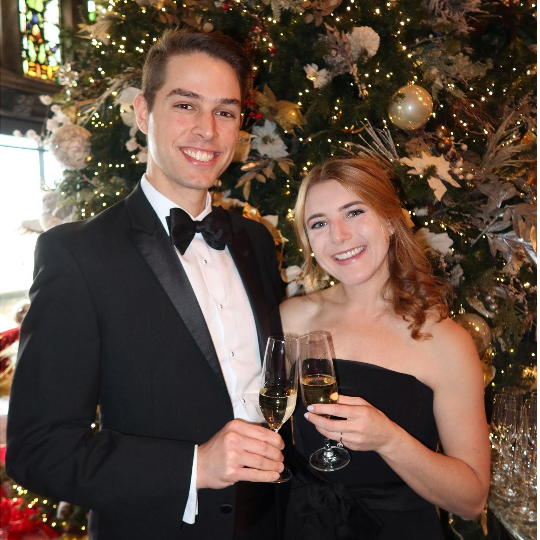 Day after getting engaged, at the University Club New Years Day Party (2/2)