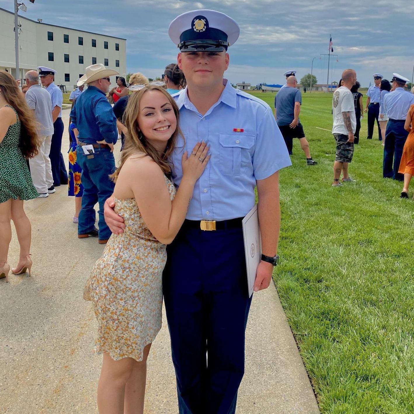 Garrett's graduation from basic training with the USCG.